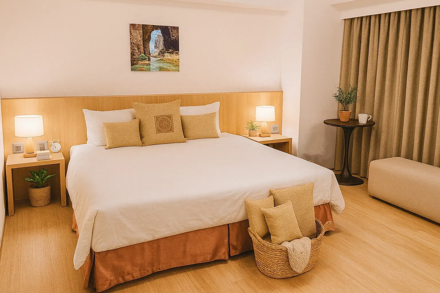  豪華雙人房 超大床或兩小床 有窗